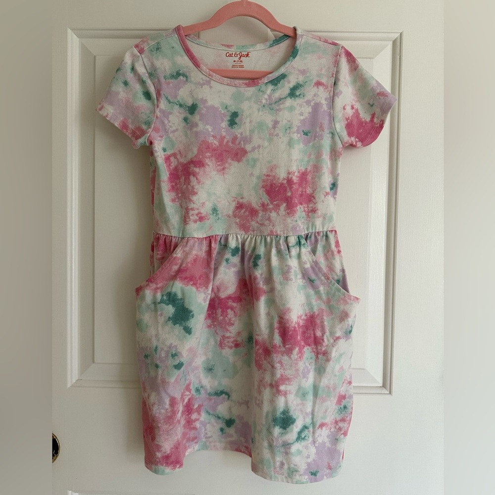 Cat & Jack Tie-Dye Kids Dress, size medium